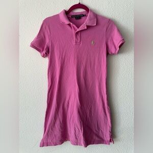 Polo Ralph Lauren Cotton Mesh Polo Dress in Pink